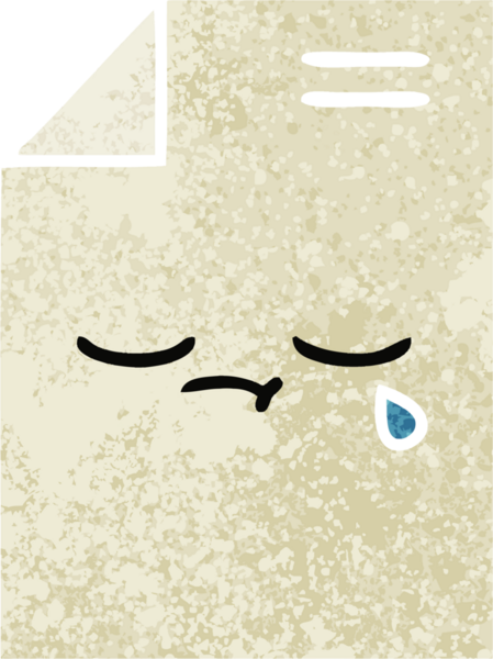 Bir insan tarafından çizilmiş bir kağıdın retro illüstrasyon tarzı karikatürü