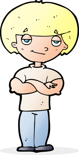 Bir insan tarafından çizilmiş kendini beğenmiş bir adam.