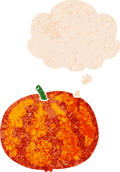 Düşünce baloncuklu karpuz grunge sıkıntılı retro desen bir insan tarafından çizilmiş