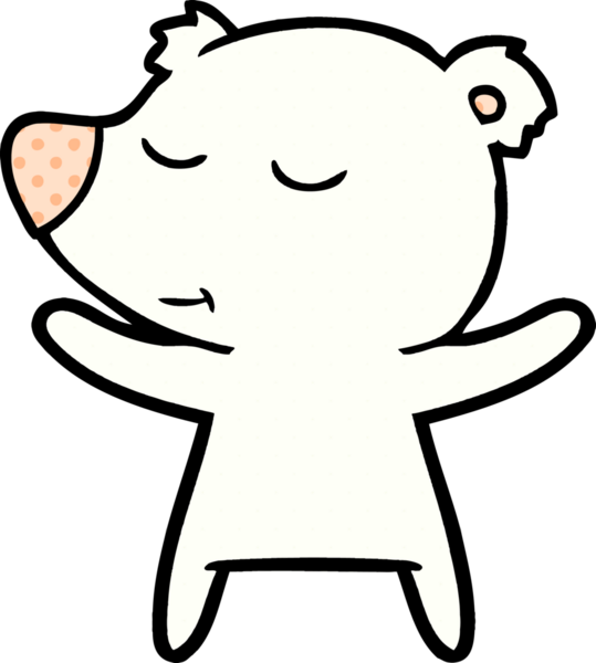 Bir insan tarafından çizilmiş kutup ayısı karikatürü