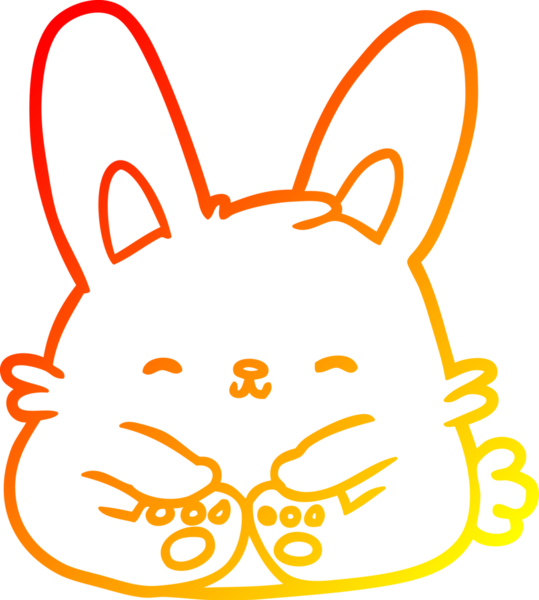 Bir insan tarafından çizilmiş sevimli bir tavşanın çizimi.