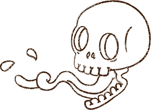 Bir insan tarafından çizilmiş iğrenç Kurukafa Kömürü