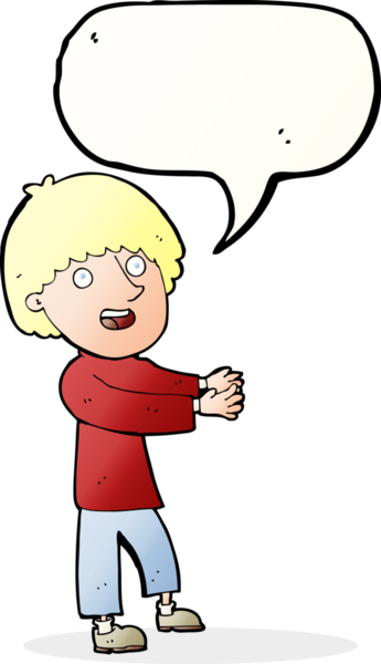 Bir insan tarafından çizilmiş konuşma baloncuğu olan mutlu bir adam.