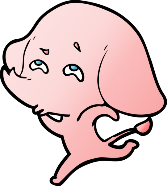 Bir insan tarafından çizilmiş karikatür fili