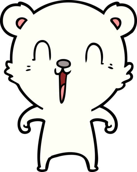 Bir insan tarafından çizilmiş kutup ayısı karikatürü