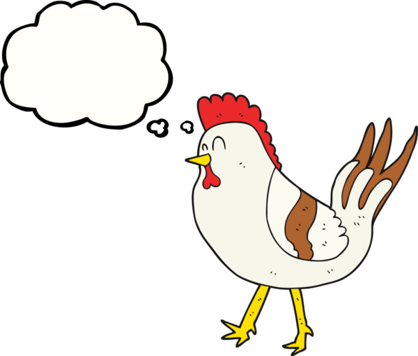 Bir insan tarafından çizilmiş serbest çizim baloncuk çizgi film tavuğu