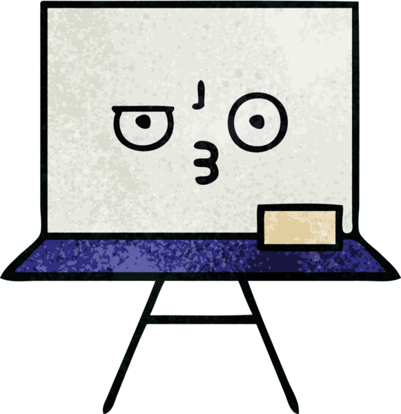 Bir insan tarafından çizilmiş beyaz bir panonun retro grunge desen karikatürü