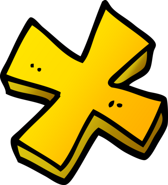 bir insan tarafından çizilmiş karalama çarpma sembolü