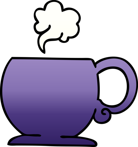 bir insan tarafından çizilen gölgeli sıcak içecek.