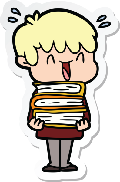 Bir insan tarafından çizilmiş, gülen bir çocuğun çıkartması.