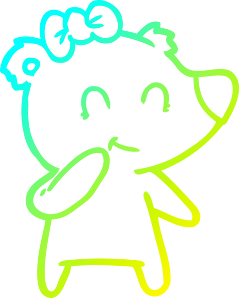 Bir insan tarafından çizilmiş bir dişi ayı çizgi filmi.