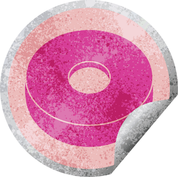 bir insan tarafından çizilmiş donut grafik vektör dairesel soyma etiketi