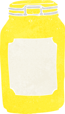 bir insan tarafından çizilmiş karikatür kavanozu