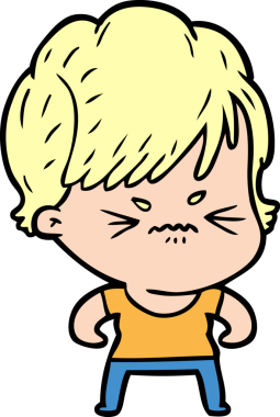 Bir insan tarafından çizilmiş, hayal kırıklığına uğramış bir kadın.