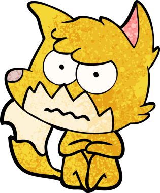 Bir insan tarafından çizilmiş bir tilki.