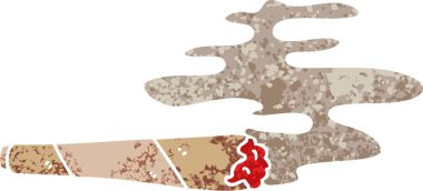 Bir insan tarafından çizilmiş retro illüstrasyon tarzı tuhaf çizgi film.