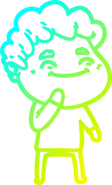 Bir insan tarafından çizilmiş karikatür cana yakın bir adamın çizimi.