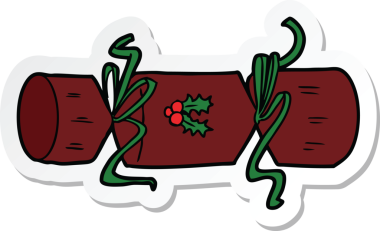 Bir insan tarafından çizilmiş kraker çıkartması.