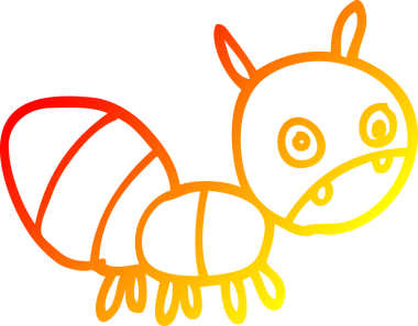 Bir insan tarafından çizilmiş karınca çiziminin sıcak gradyanı