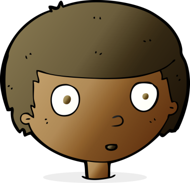 Bir insan tarafından çizilmiş meraklı bir çocuk.