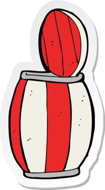 Bir insan tarafından çizilmiş karikatür etiketi.