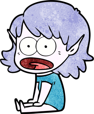 Bir insan tarafından çizilen elf kızı şok etti.