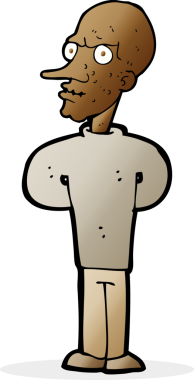 bir insan tarafından çizilmiş kötü kel adam çizgi filmi.