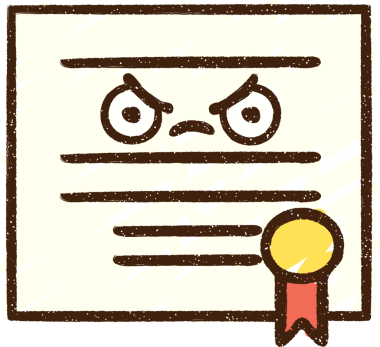 Bir insan tarafından çizilen önemli Sertifika Tebeşiri