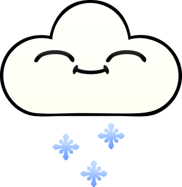 Bir insan tarafından çizilen kar bulutunun gölgeli çizimi
