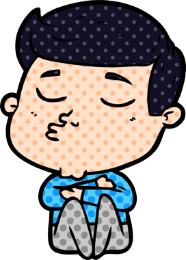 Bir insan tarafından çizilmiş karikatür mankeni adam.