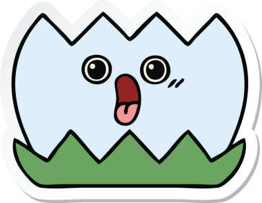 Bir insan tarafından çizilmiş şirin bir nilüfer çiçeğinin çıkartması.