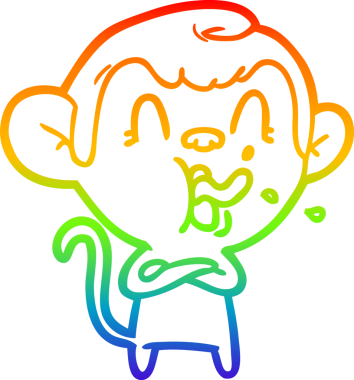 gökkuşağı gradyan çizgisi insan tarafından çizilmiş çılgın bir çizgi maymun çizimi