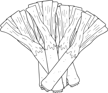 Bir insan tarafından çizilmiş siyah beyaz çizgi film pırasaları