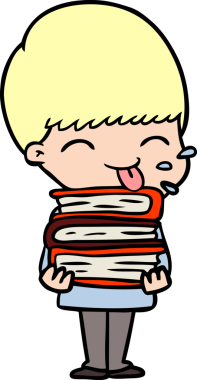 Bir insan tarafından çizilmiş mutlu çizgi film çocuğu.