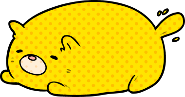 Bir insan tarafından çizilmiş sevimli çizgi film kedisi.