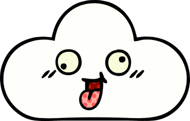 bir insan tarafından çizilmiş bir bulutun çizgi roman tarzı