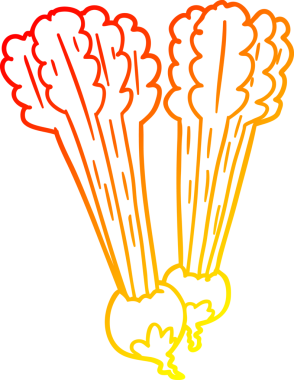 Bir insan tarafından çizilmiş bir pancarın sıcak çizgi çizimi