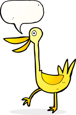 Bir insan tarafından çizilmiş komik bir çizgi film ördeği.