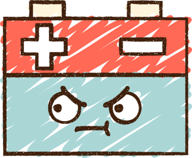 Bir insan tarafından çizilmiş pil tebeşiri.