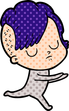 Bir insan tarafından çizilmiş karikatür kadın.