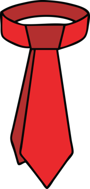 Bir insan tarafından çizilmiş garip bir karikatür boyun bağı.