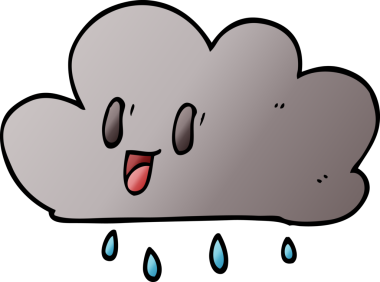 karikatür mutlu gri bulut bir insan tarafından çizilmiş