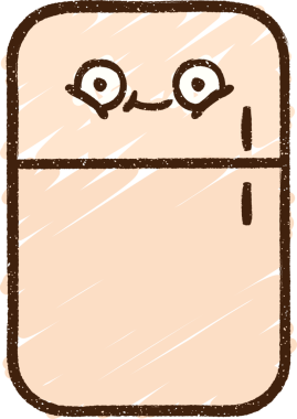 Bir insan tarafından çizilen Mutlu Buzdolabı Tebeşiri