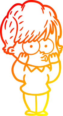 Bir insan tarafından çizilmiş bir karikatür kadın çizimi