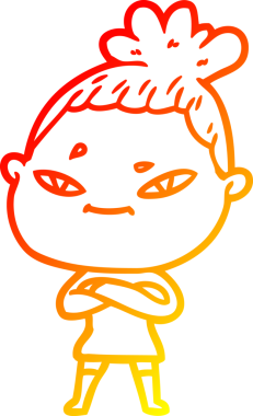 Bir insan tarafından çizilmiş bir karikatür kadın çizimi