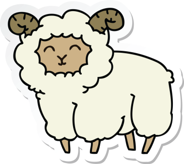 Bir insan tarafından çizilmiş garip bir el çizimi çıkartması.