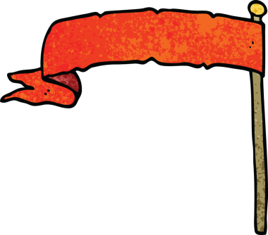 Bir insan tarafından çizilmiş karalama bayrağı.