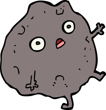 Bir insan tarafından çizilmiş bir kaya parçası.