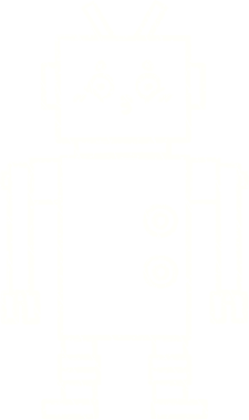 Bir insan tarafından çizilen robot tebeşiri.