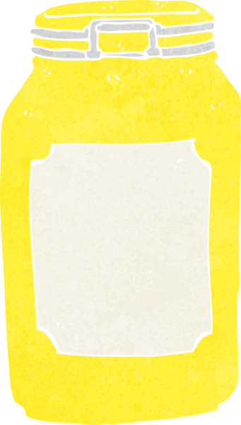 bir insan tarafından çizilmiş karikatür kavanozu